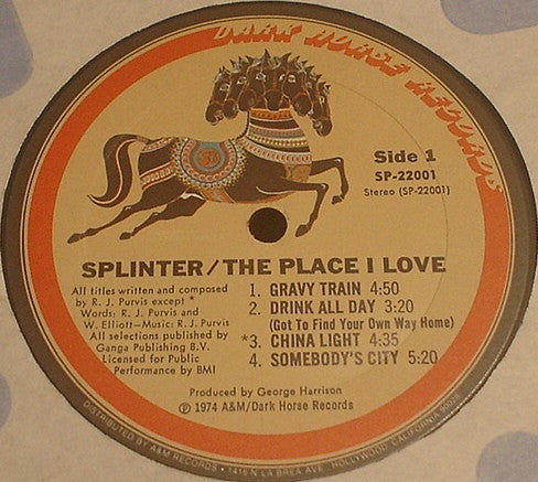 Splinter (2) : The Place I Love (LP, Album,  Te)