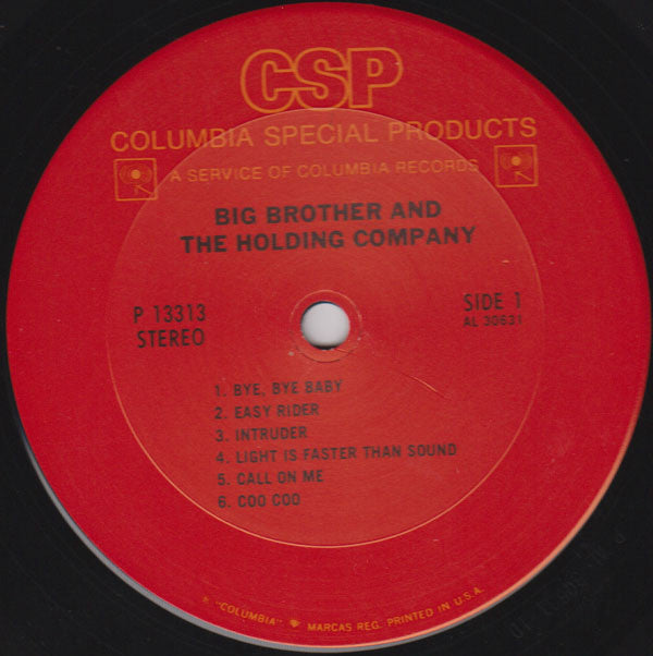 Big Brother & The Holding Company Featuring Janis Joplin : Big Brother & The Holding Company (LP, Album, RE)