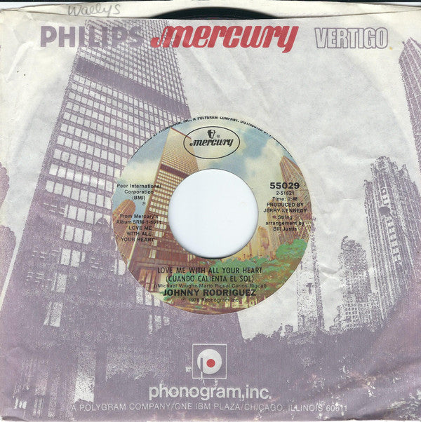 Johnny Rodriguez (4) : Love Me With All Your Heart / I Need It Now (7", Styrene, Ter)