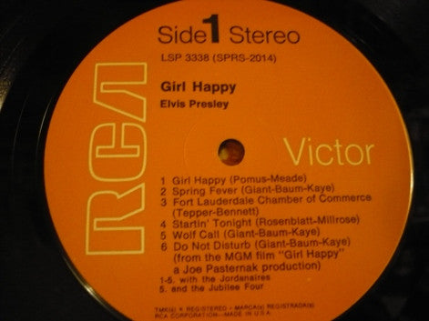 Elvis Presley : Girl Happy (LP, Album, RE)
