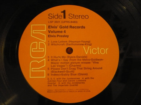 Elvis Presley : Elvis' Gold Records - Volume 4 (LP, Comp, RE)