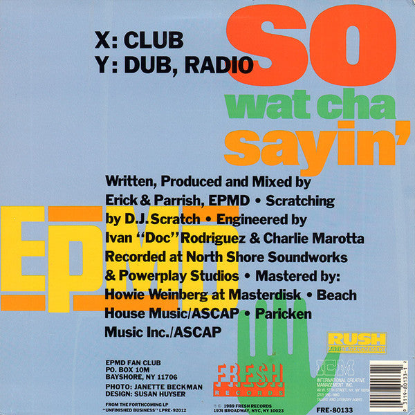 Buy EPMD : So Wat Cha Sayin' (12