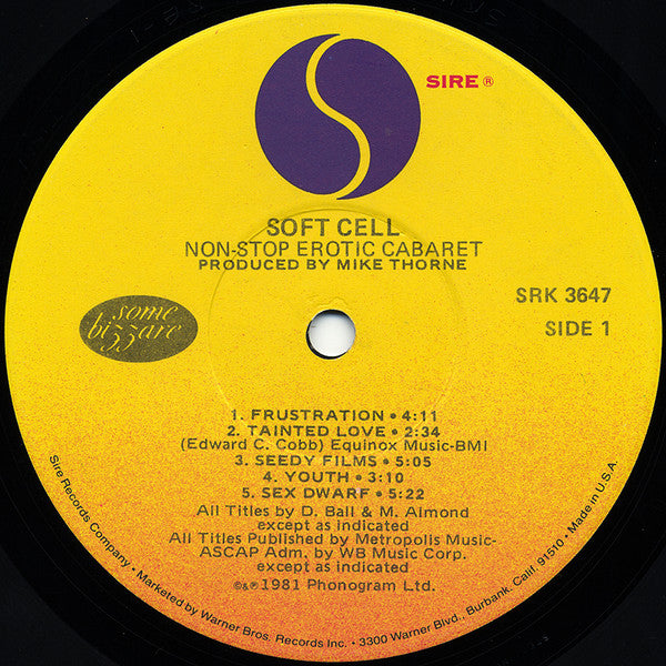 Soft Cell : Non-Stop Erotic Cabaret (LP, Album, Jac)