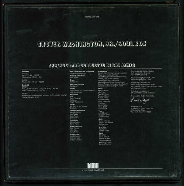 Grover Washington, Jr. : Soul Box (2xLP, Album, Quad + Box)