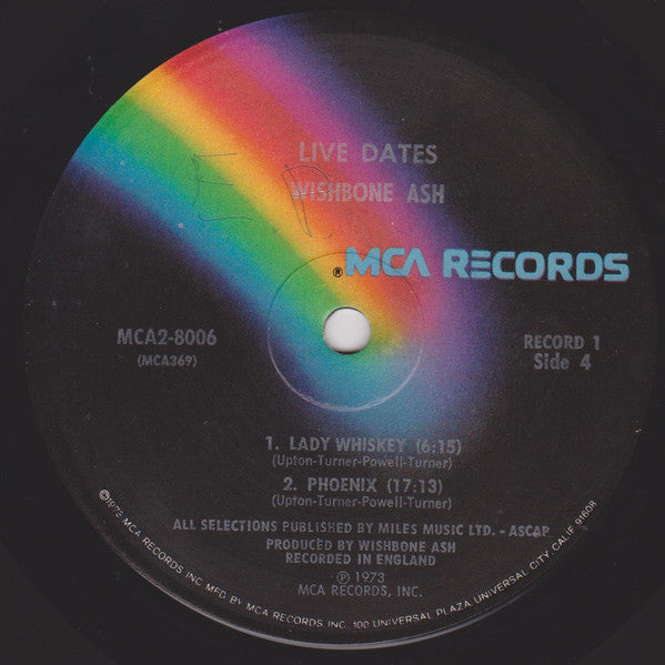 Wishbone Ash : Live Dates (2xLP, Album)