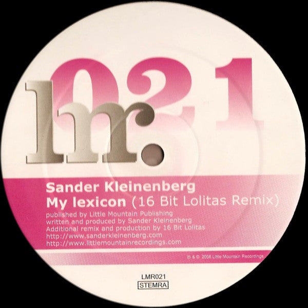 Sander Kleinenberg : My Lexicon (12")