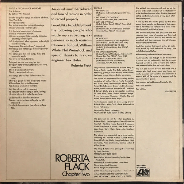 Roberta Flack : Chapter Two (LP, Album, She)