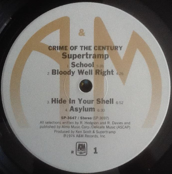 Supertramp : Crime Of The Century (LP, Album, RE, R -)