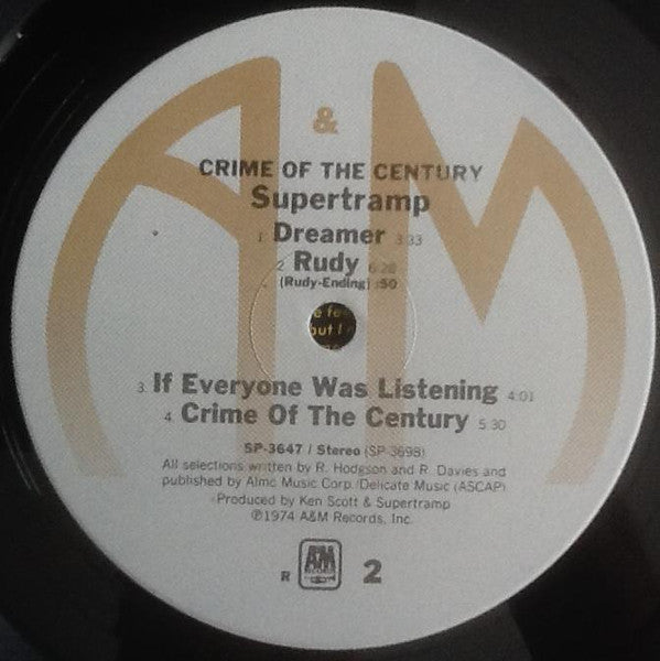 Supertramp : Crime Of The Century (LP, Album, RE, R -)