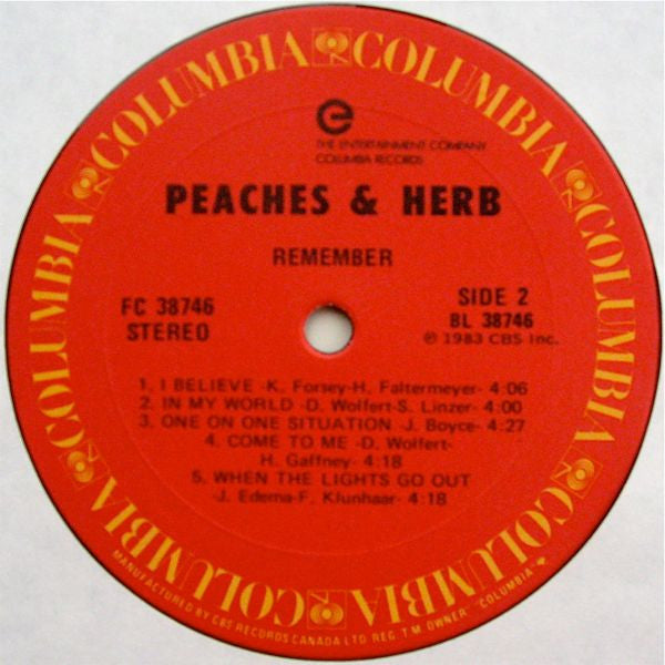 Peaches & Herb : Remember (LP, Album)