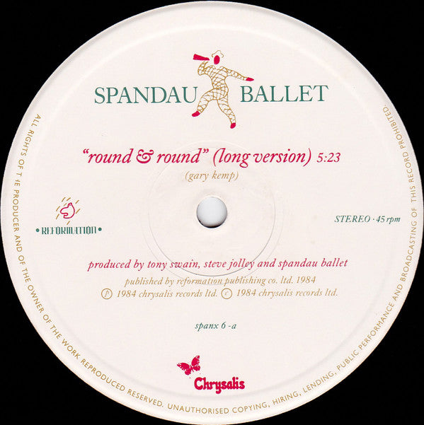 Spandau Ballet : Round And Round (12", Single)