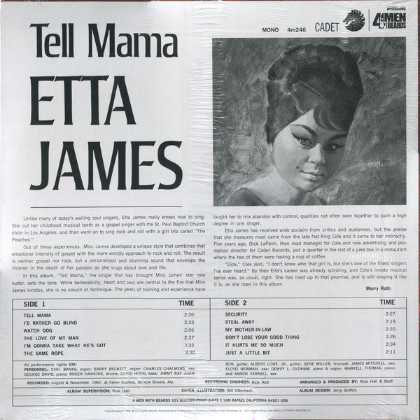 Etta James : Tell Mama (LP, Album, Mono, RE, 180)
