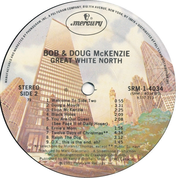Bob & Doug McKenzie : Great White North (LP, Album, 72 )