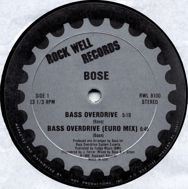 B.O.S.E. : Bass Overdrive (12", Sil)