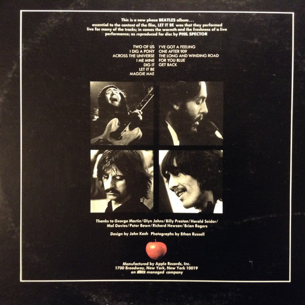 The Beatles : Let It Be (LP, Album, LA )