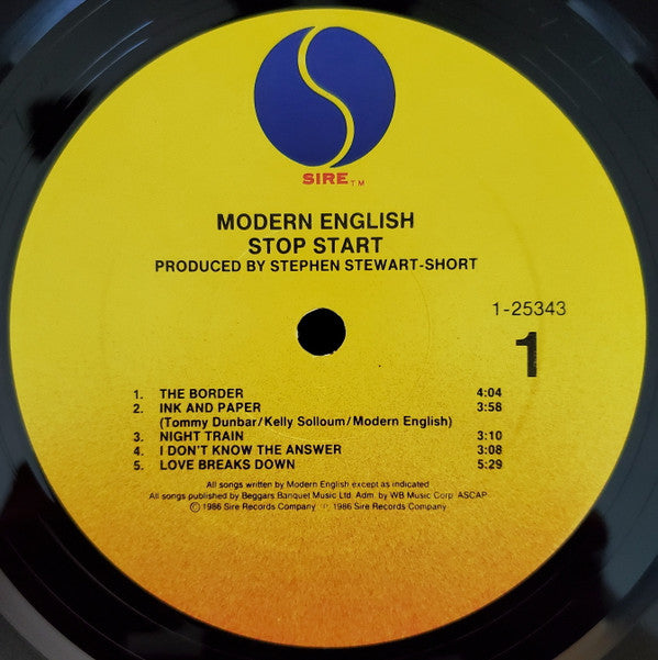Modern English : Stop Start (LP, Album)