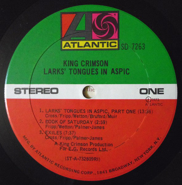 King Crimson : Larks' Tongues In Aspic (LP, Album, PRC)