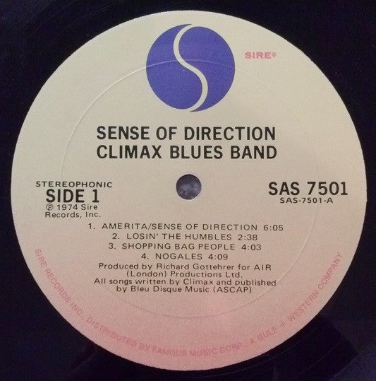 Climax Blues Band : Sense Of Direction (LP, Album, Mon)