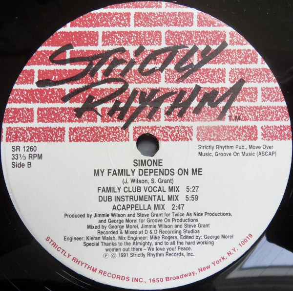Simone : My Family Depends On Me (12")