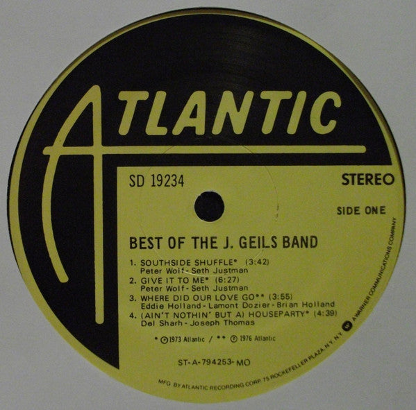 The J. Geils Band : Best Of The J. Geils Band (LP, Album, Comp, MO)