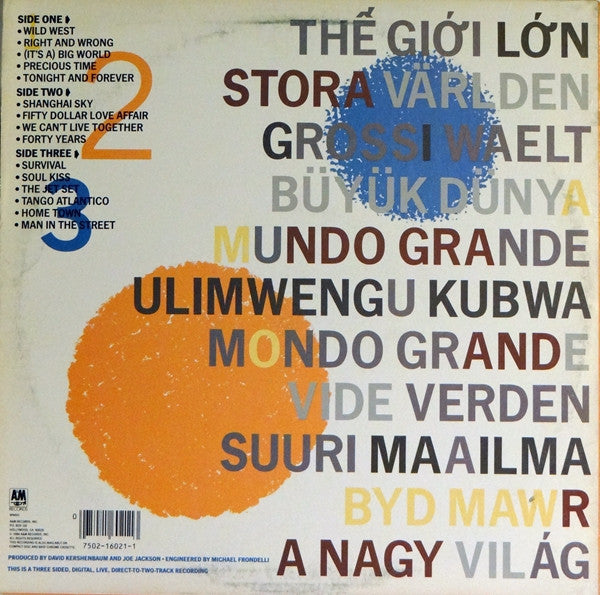 Joe Jackson : Big World (LP + LP, S/Sided + Album, Ind)