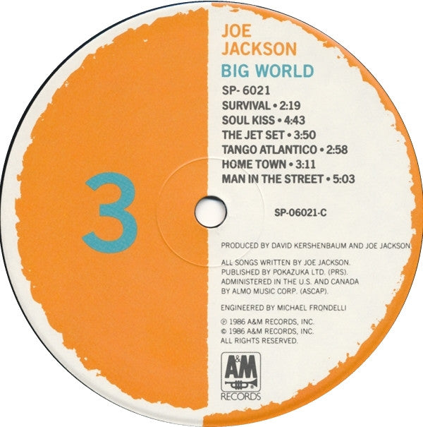 Joe Jackson : Big World (LP + LP, S/Sided + Album, Ind)