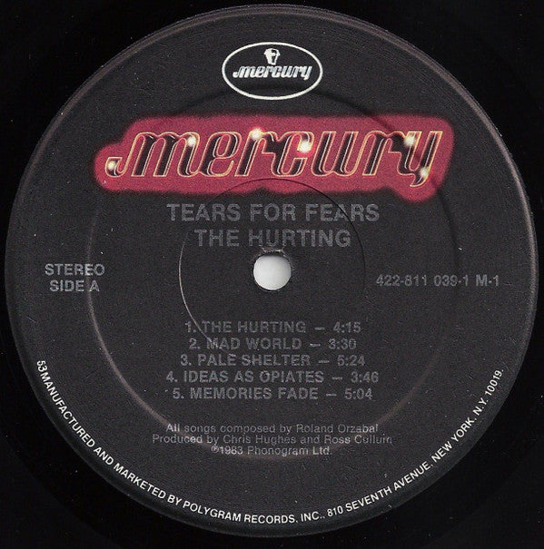 Tears For Fears : The Hurting (LP, Album, Hau)