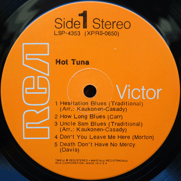 Hot Tuna : Hot Tuna (LP, Album, Ind)