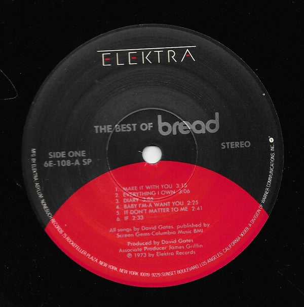 Bread : The Best Of Bread (LP, Comp, RE, SP )