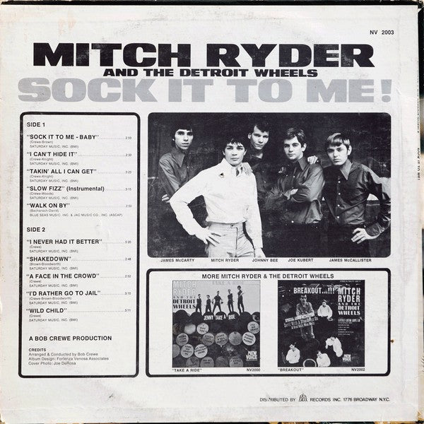 Mitch Ryder And The Detroit Wheels* : Sock It To Me! (LP, Album, RP, Mon)