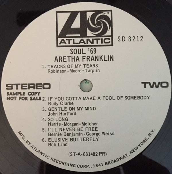 Aretha Franklin : Soul '69 (LP, Album, Promo, PR)