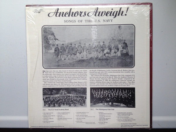 United States Naval Academy Band And Midshipmen Glee Club : Anchors Aweigh! Songs of the U.S. Navy (LP, Album)