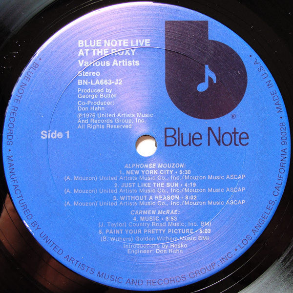 Various : Blue Note Live At The Roxy (2xLP, Comp, Gat)