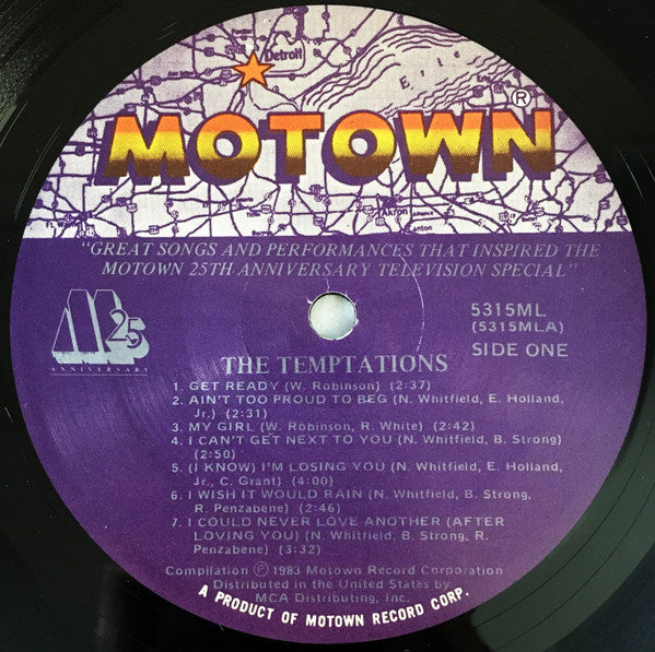 The Temptations : Great Songs And Performances That Inspired The Motown 25th Anniversary Television Special (LP, Comp)