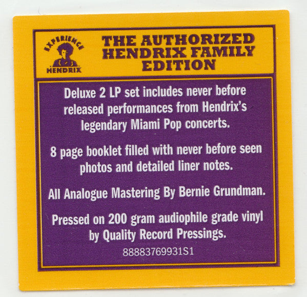 The Jimi Hendrix Experience : Miami Pop Festival (2xLP, Album, 200)