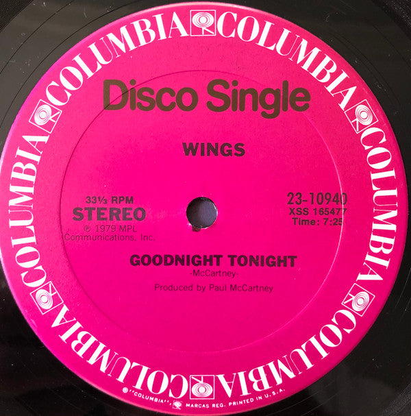 Wings (2) : Goodnight Tonight (12", Single)