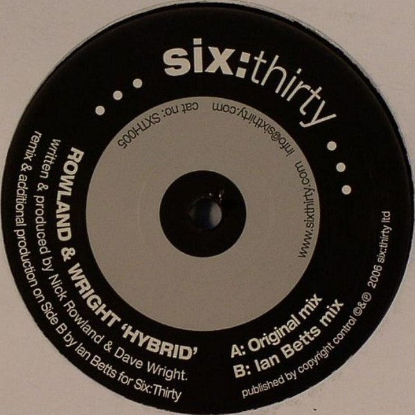 Nick Rowland & Dave Wright : Hybrid (12")