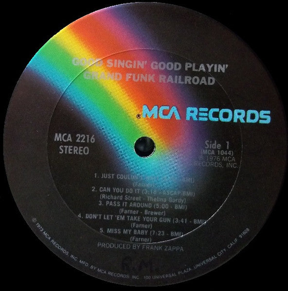 Grand Funk Railroad : Good Singin' Good Playin' (LP, Album, Club, Cou)
