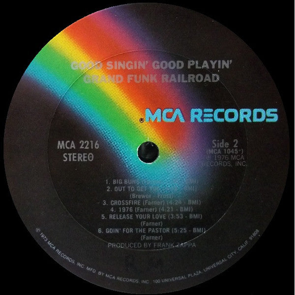 Grand Funk Railroad : Good Singin' Good Playin' (LP, Album, Club, Cou)