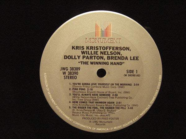 Kris Kristofferson, Willie Nelson, Dolly Parton & Brenda Lee : The Winning Hand (2xLP, Album)