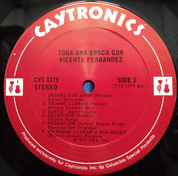 Vicente Fernandez : Toda Una Época Con Vicente Fernandez (LP, Album)