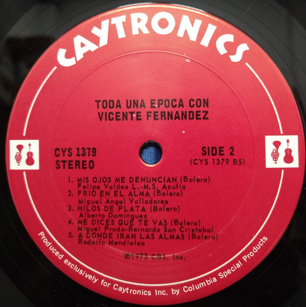 Vicente Fernandez : Toda Una Época Con Vicente Fernandez (LP, Album)