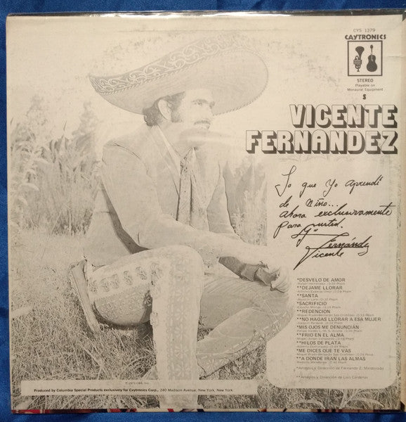 Vicente Fernandez : Toda Una Época Con Vicente Fernandez (LP, Album)