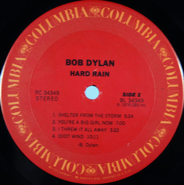Bob Dylan : Hard Rain (LP, Album, Ter)