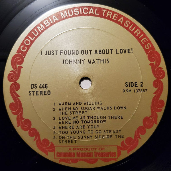 Johnny Mathis : I Just Found Out About Love! (LP, Comp)