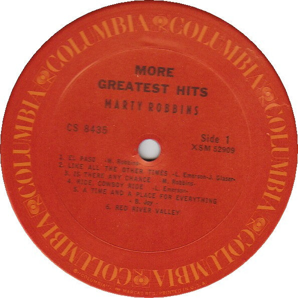 Marty Robbins : More Greatest Hits (LP, Comp, RP)