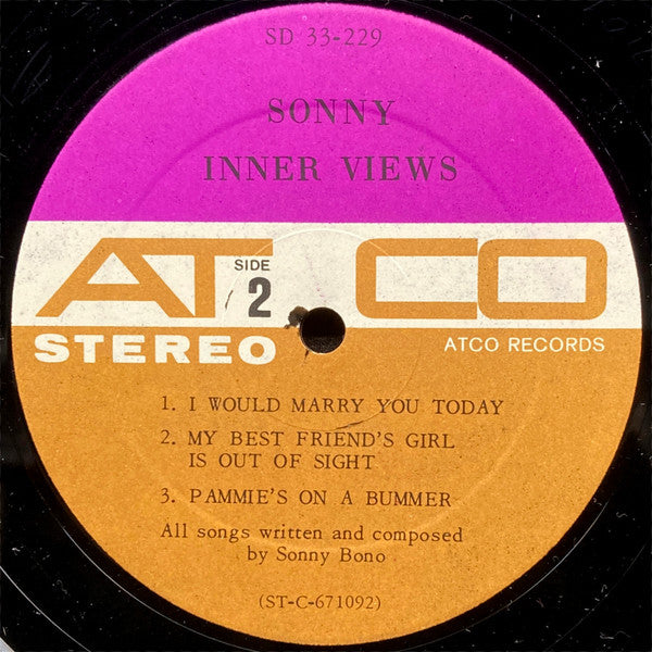 Sonny Bono : Inner Views (LP, Album)