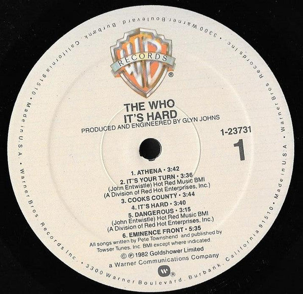 The Who : It's Hard (LP, Album, Spe)
