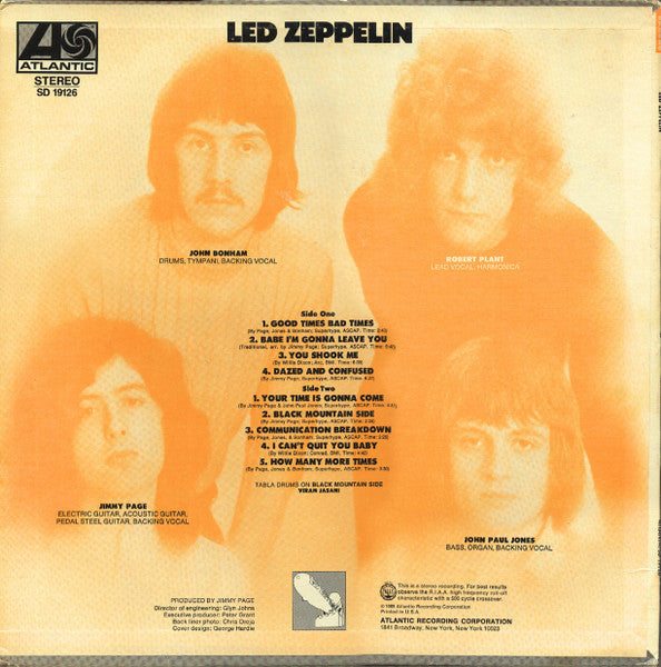Led Zeppelin : Led Zeppelin (LP, Album, RE, SP )