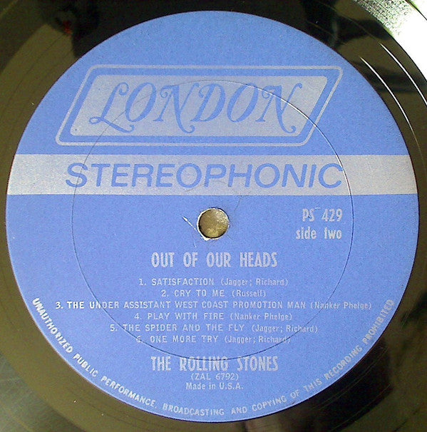 The Rolling Stones : Out Of Our Heads (LP, Album, Pit)